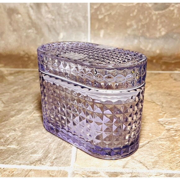 Target Bullseye Playground Glass Trinket Jar Box Jewelry Storage Vanity - Purple - Picture 4 of 5